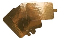 ДоЭко Подложка 0,8мм с держателем 100х65мм прямоуг золото (100шт) 13997