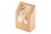 ОСК упаковка для роллов/тортильи ROLL 90х50х130мм крафт (650шт) 19890