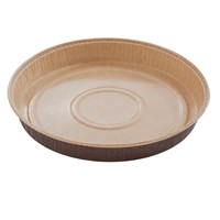 Форма бумажная ЛАМИНИРОВАН одноразовая C226-17LB (D226*D215*H17) 700мл ШОКОЛАД КРУГЛАЯ 840 шт в кор НФ-00015653