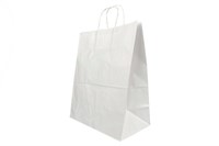 Пакет с крученой ручкой б/п 240х140х280 белый 70гр (300шт) AVIORA 20086