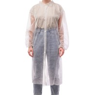 СИЗ Халат одноразовый SMZ на липучке белый, XL/110 см 10 в спайке ЦЕНА ЗА ШТУКУ НФ-00016813