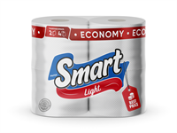 Туалетная бумага PaperSmart Light 2сл 4рул, 12 в тр.уп., белый цв. НФ-00016858