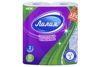 Полотенца бумажные 2-х слойные ЛИЛИЯ  11 м (12упх2шт) НФ-00017723