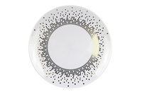 Тарелка  д 230 с каемочкой КАПЕЛЬКИ золото  36уп*6шт (216шт) 21208