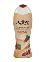 Гель-скраб для душа Active (Актив) Молоко/Кофе 400 мл ИРАН 1/12 НФ-00019071