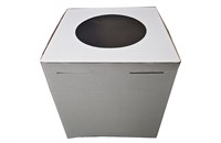 Короб картонный д/тортов с окном 300х300х450 белый (10шт) 22855
