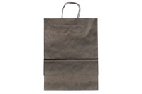 Пакет крафт с крученой ручкой б/п 260х150х350 черный 80гр (200шт) ВИТА 22931