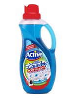 Гель для холодной стирки Active (Актив) Poly Wash Свежесть моря 1500 мл ИРАН 1/9 Blue НФ-00020169