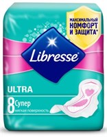 Прокладки женск. гигиен. Libresse Ультра Супер мягк.пов (8 шт/5 капель) НФ-00020242