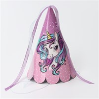 Колпак праздничный бумажный «Единорожка» НФ-00020967