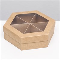 Коробка под сухофрукты менажница 18,5 х 18,5 х 5,5 см 9520920 НФ-00021056