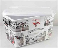 Контейнер 35л. №6 Венеция белый/черный НФ-00022764