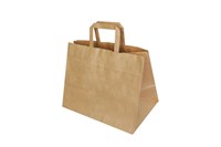 Пакет Крафт с ПЛОСКОЙ ручкой 320*180*320 (250/50) ПП  НФ-00023116