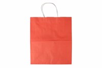 Пакет крафт с крученой ручкой б/п 240х140х280 красный 80гр (300шт) AVIORA 24390