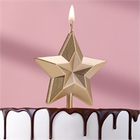 Свеча для торта «Звезда», шампань НФ-00025175
