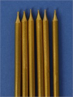 Свечи для торта «Высокий Ройс», 6 шт., золото НФ-00025180