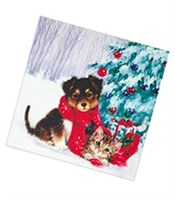 НГ Салфетки 33х33, 20 шт,3 сл. (12 уп)  ЛЮБИМЫЙ ДРУГ НФ-00025794