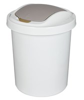 Контейнер для мусора 16л. с перекидным верхом Palm круглый светло-серый НФ-00025823