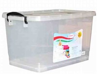 Контейнер 50л. №7 прозрачный /черный НФ-00025840