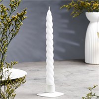 Свеча витая, 2×24.5 см, 5 ч, 50 г, белая НФ-00025877