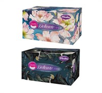 Салфетки бумажные Plushe Delicate (Плюше Деликат) в коробке V-сложения 150 л, 2-х слойные 1/25 ЮГ НФ-00026073