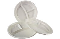 Тарелка  д 220 3-х секц. Стандарт Пластик /10х100шт/ (1000шт) 12гр 8345