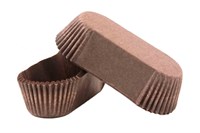 Форма бумажная Тарталетка овал 28х78х25мм коричневая 10х1000/10000шт ТБФ 22956