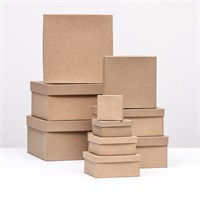 Короб квадратный крафт № 1 НФ-00022639