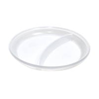 Тарелка 205 2-х секцион. БЕЛАЯ НОВАЯ (ИнтроПластик) (2000/100) Орел НФ-00015016